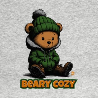 Beary Cozy Teddy Graphic Tee for Kids | Cute Cartoon Bear T-Shirt